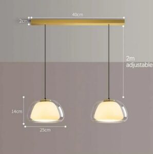 Nowoczesna Minimalistyczna Szklana Lampa Wisząca Jelly w Kolorze Złotym