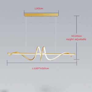 Nowoczesna Skandynawska Designerska Lampa Wisząca Serpent w Kolorze Czarnym i Złotym
