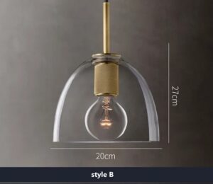Nowoczesna Minimalistyczna Lampa Wisząca Madrid Szklane Klosze w Kolorze Złotym