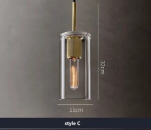 Nowoczesna Minimalistyczna Lampa Wisząca Madrid Szklane Klosze w Kolorze Złotym