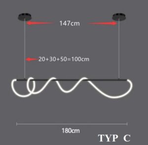 Nowoczesna Skandynawska Lampa Wisząca Tracer Nad Stół Loft