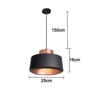 Nowoczesna Minimalistyczna Metalowa Lampa Wisząca Carames w Kolorze Białym i Czarnym