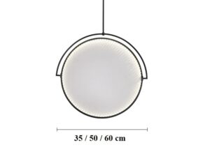 Nowoczesna Skandynawska Obrotowa Lampa Wisząca Pivot w Kolorze Czarnym