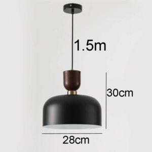 Nowoczesna Minimalistyczna Metalowa Lampa Wisząca Dalston w Kolorze Białym i Czarnym