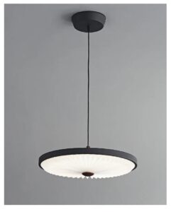 Nowoczesna Skandynawska Minimalistyczna Lampa Wisząca Soleil w Kolorze Czarnym i Szarym