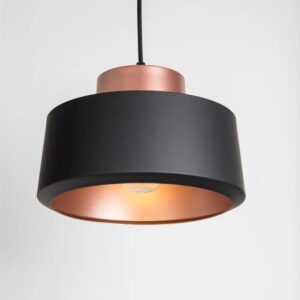 Nowoczesna Minimalistyczna Metalowa Lampa Wisząca Carames w Kolorze Białym i Czarnym