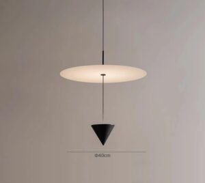 Nowoczesna Designerska Lampa Wisząca Stralunata w Kolorze Czarnym