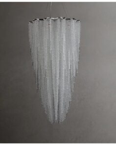 Nowoczesna Kryształowa Lampa Wisząca Niagara Żyrandol Glamour w Kolorze Złotym i Srebrnym