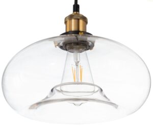 Nowoczesna Minimalistyczna Szklana Lampa Wisząca Valio Loft w Kolorze Złotym