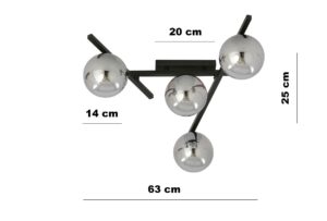 Nowoczesna Minimalistyczna Lampa Sufitowa Smart Metalowa Loft w Różnych Kolorach