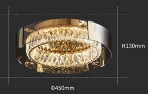 Nowoczesna Kryształowa Lampa Sufitowa Bellini Plafon Glamour w Kolorze Złotym