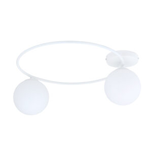 Nowoczesna Minimalistyczna Skandynawska Lampa Sufitowa Sopra Metalowa Loft w Kolorze Białym i Grafitowym