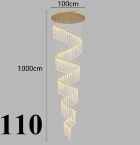 Nowoczesna Designerska Lampa Wisząca Multispot Żyrandol w Kolorze Złotym