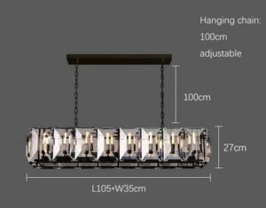 Nowoczesna Kryształowa Lampa Wisząca Vitaluce Żyrandol Glamour w Kolorze Złotymi Czarnym