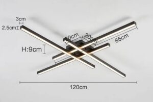 Nowoczesna Skandynawska Minimalistyczna Lampa Sufitowa Spider w Kolorze Czarnym, Białym i Złotym