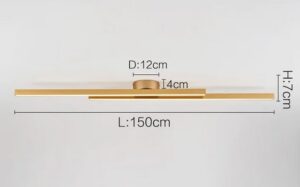 Nowoczesna Skandynawska Minimalistyczna Lampa Sufitowa Panagria w Kolorze Czarnym, Białym i Złotym