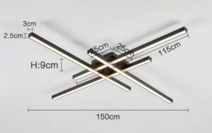 Nowoczesna Skandynawska Minimalistyczna Lampa Sufitowa Spider w Kolorze Czarnym, Białym i Złotym