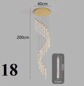 Nowoczesna Designerska Lampa Wisząca Multispot Żyrandol w Kolorze Złotym