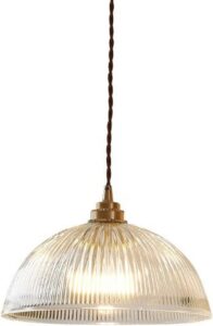 Nowoczesna Skandynawska Szklana Lampa Wisząca Hansen w Kolorze Złotym