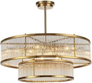 Nowoczesna Szklana Lampa Sufitowa Bernardi Żyrandol Glamour w Kolorze Złotym