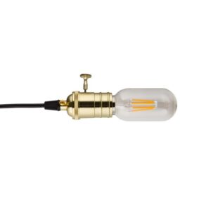 Nowoczesna Minimalistyczna Metalowa Lampa Wisząca Zawiesie Loft w Kolorze Złotym do Żarówek z Gwintem E27