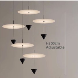 Nowoczesna Designerska Lampa Wisząca Stralunata w Kolorze Czarnym