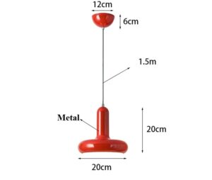 Nowoczesna Minimalistyczna Metalowa Lampa Wisząca Optima Mini Retro w Różnych Kolorach