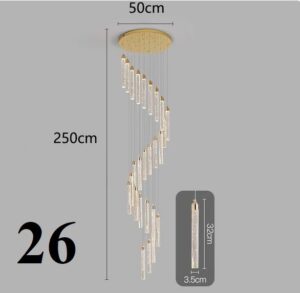 Nowoczesna Designerska Lampa Wisząca Multispot Żyrandol w Kolorze Złotym