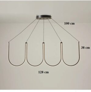 Nowoczesna Skandynawska Designerska Lampa Wisząca Arpel w Kolorze Czarnym, Białym i Złotym