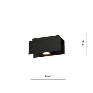 Nowoczesna Minimalistyczna Lampa Sufitowa Listwa Kenno Metalowa Loft w Kolorze Czarnym