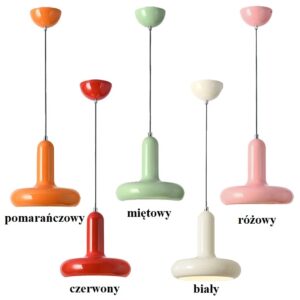 Nowoczesna Minimalistyczna Metalowa Lampa Wisząca Optima Mini Retro w Różnych Kolorach