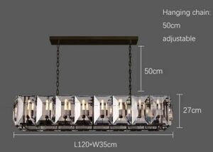 Nowoczesna Kryształowa Lampa Wisząca Vitaluce Żyrandol Glamour w Kolorze Złotymi Czarnym