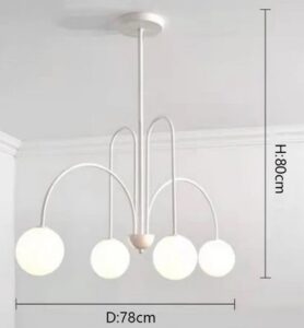 Nowoczesna Skandynawska Metalowa Lampa Wisząca Neri Żyrandol w Kolorze Czarnym, Białym i Złotym