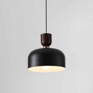 Nowoczesna Minimalistyczna Metalowa Lampa Wisząca Dalston w Kolorze Białym i Czarnym