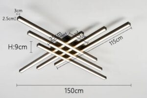 Nowoczesna Skandynawska Minimalistyczna Lampa Sufitowa Spider w Kolorze Czarnym, Białym i Złotym