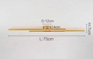 Nowoczesna Skandynawska Minimalistyczna Lampa Sufitowa Panagria w Kolorze Czarnym, Białym i Złotym