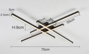 Nowoczesna Skandynawska Minimalistyczna Lampa Sufitowa Spider w Kolorze Czarnym, Białym i Złotym