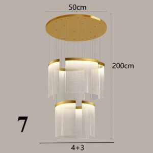 Nowoczesna Minimalistyczna Designerska Lampa Wisząca Twist Żyrandol Glamour w Kolorze Czarnym i Złotym