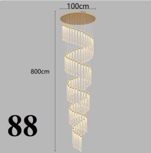 Nowoczesna Designerska Lampa Wisząca Multispot Żyrandol w Kolorze Złotym