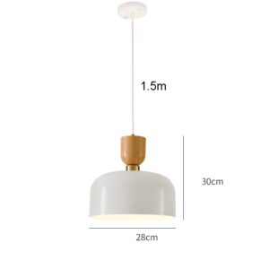 Nowoczesna Minimalistyczna Metalowa Lampa Wisząca Dalston w Kolorze Białym i Czarnym