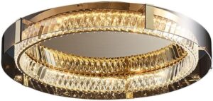 Nowoczesna Kryształowa Lampa Sufitowa Bellini Plafon Glamour w Kolorze Złotym