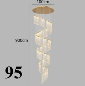 Nowoczesna Designerska Lampa Wisząca Multispot Żyrandol w Kolorze Złotym