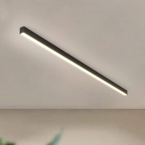 Nowoczesna Skandynawska Minimalistyczna Lampa Sufitowa Liniowa Numata w Kolorze Czarnym i Białym