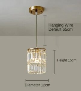 Nowoczesna Kryształowa Lampa Wisząca Adele Glamour Złota