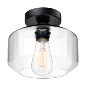 Nowoczesna Wisząca Skandynawska Szklana Lampa Sufitowa Gondim w Kolorze Czarnym