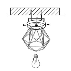 Nowoczesna Wisząca Skandynawska Metalowa Lampa Sufitowa Tokius Diament w Różnych Kolorach