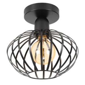 Nowoczesna Wisząca Skandynawska Metalowa Lampa Sufitowa Rosalea w Kolorze Czarnym