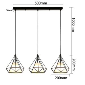 Nowoczesna Wisząca Skandynawska Metalowa Lampa Sufitowa Serena w Kolorze Czarnym i Białym