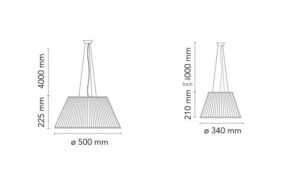 Nowoczesna Szklana Lampa Wisząca Flos Romeo Moon