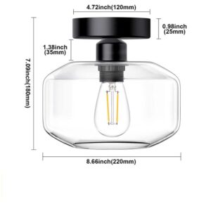 Nowoczesna Wisząca Skandynawska Szklana Lampa Sufitowa Gondim w Kolorze Czarnym